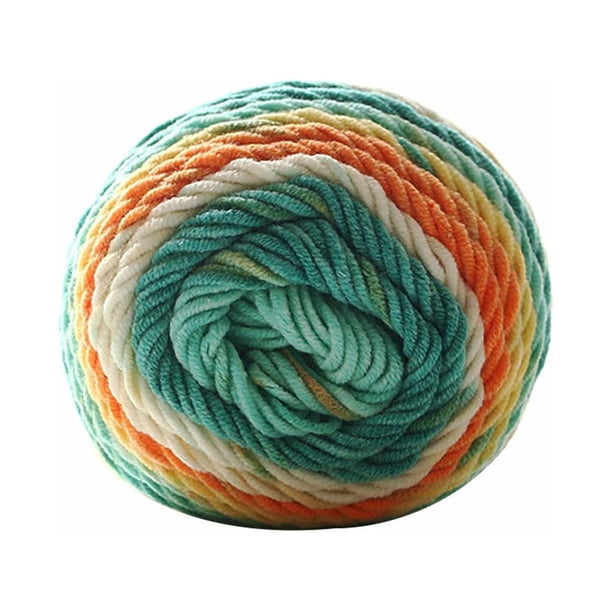 Bearachild Segmento de hilo de algodón arcoíris de 115g teñido 5 hebras de hilo de algodón de leche DIY tejido a mano sofá cojín almohada hilo Tela de costura y artesanía Mar azul de Sangtian Bearachild HA001410-08