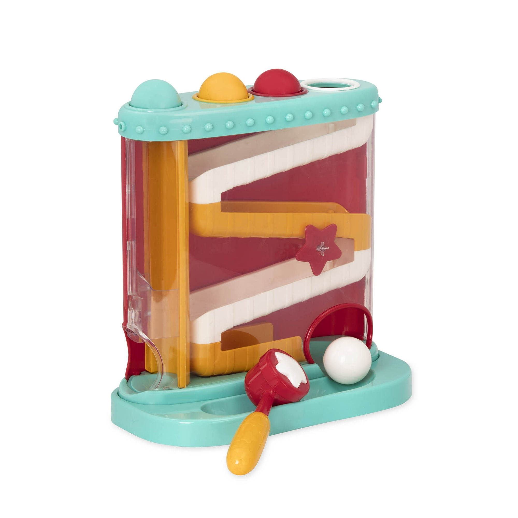 Battat Pound & Roll Ball Maze Pound-a-Ball Toy with Mallet, Baby and Toddler Toys