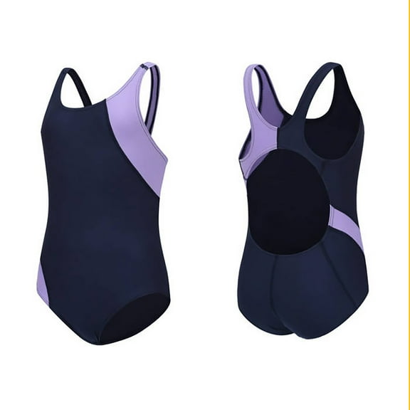 Kids Swimsuits Color Block Athletic Girls 1 Piece Swimsuit Cute Bikini Size 6-7T Girls Clothes