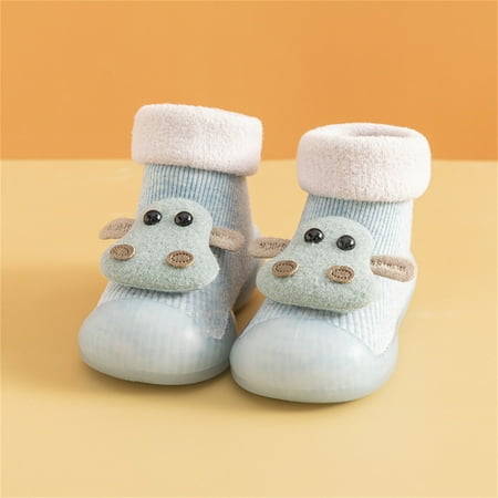 

Hunpta Toddler Shoes Kids Infant Baby Boys Girls Shoes First Walkers Thick Warm Cute Cartoon Animals Antislip Prewalker Sneaker