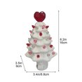 thumbnail image 3 of FYHALE Christmas Love Christmas Tree White Ceramic with LED Lights Innovative Ceramic Tree Decorations Christmas Night Lights, 3 of 6