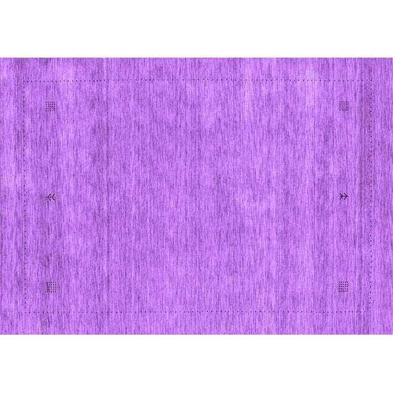 Ahgly Company Indoor Rectangle Abstract Purple Contemporary Area Rugs, 5' x 8'