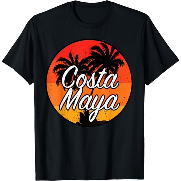 Costa Maya Mexico Vacation Cruise Vintage Sunset Souvenir T-Shirt