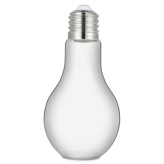GOOHOCHY Light Bulb Shaped Glass Bottle for Drinking Use Creative Fashionable Design with Leak Proof Cap 500ml