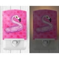 thumbnail image 2 of Caroline's Treasures BB8259CNL Flamingo Floaty Pink Polkadot Ceramic Night Light, 6x4x3", multicolor, 2 of 2