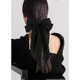 thumbnail image 4 of Silky Satin Hair Bows 2 Pcs Big Hair Bows for Women Hair Ribons Oversized Long Tail White Hair Bow Black Hair Bow Large (White,Black)21*40cm, 4 of 4