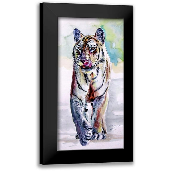 Kovacs, Anna Brigite 14x24 Black Modern Framed Museum Art Print Titled - Tiger