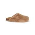 thumbnail image 2 of Mata Faux Fur Round Toe Footbed Cork Slip On Flat 20373, 2 of 6