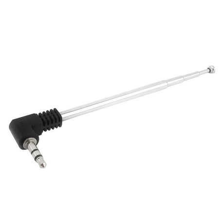 Unique Bargains 3.5mm Stereo Connector 4 Section Telescopic Antenna 25cm for TV FM AM