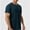 Dark Blue, variant on Men's Ice Silk Performance Tee (S-XXL),Sun Protection Short Sleeve Tight Fit Quick Dry Training Top White Size S