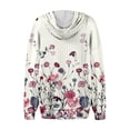 thumbnail image 6 of Hoodies For Women Oversized Winter Cute Sweatshirts Pullover Trendy Fall Clothes, Floral Print Lightweight Design without Pockets for Fall Winter Style and Comfort,Beige,L, 6 of 8