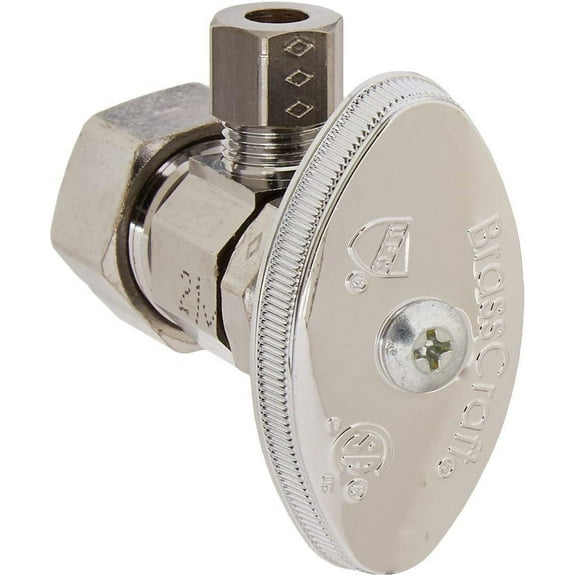BrassCraft OCR09X C1 1/2" Nominal Compression Inlet x 1/4" O.D Compression Outlet Multi-Turn Angle Valve