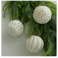 thumbnail image 5 of Farmhouse Ball Ornaments (Set of 12, Antique Green); Distressed Metal Glass Ball Vintage Style Christmas Decorations, 5 of 6