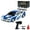 Blue+white, variant on High-Speed 1:43 Scale RC Drift Car - 2.4GHz 4WD Remote Control Racing Vehicle with LED Lights for Adults (Blue & White)