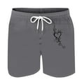 thumbnail image 4 of Mens Casual Pantalones Cortos en Forma de Corazón Impreso Cordón Bolsillo Playa, Poliéster Spandex para Primavera Verano Al Aire Libre Y Diario, 4 of 8