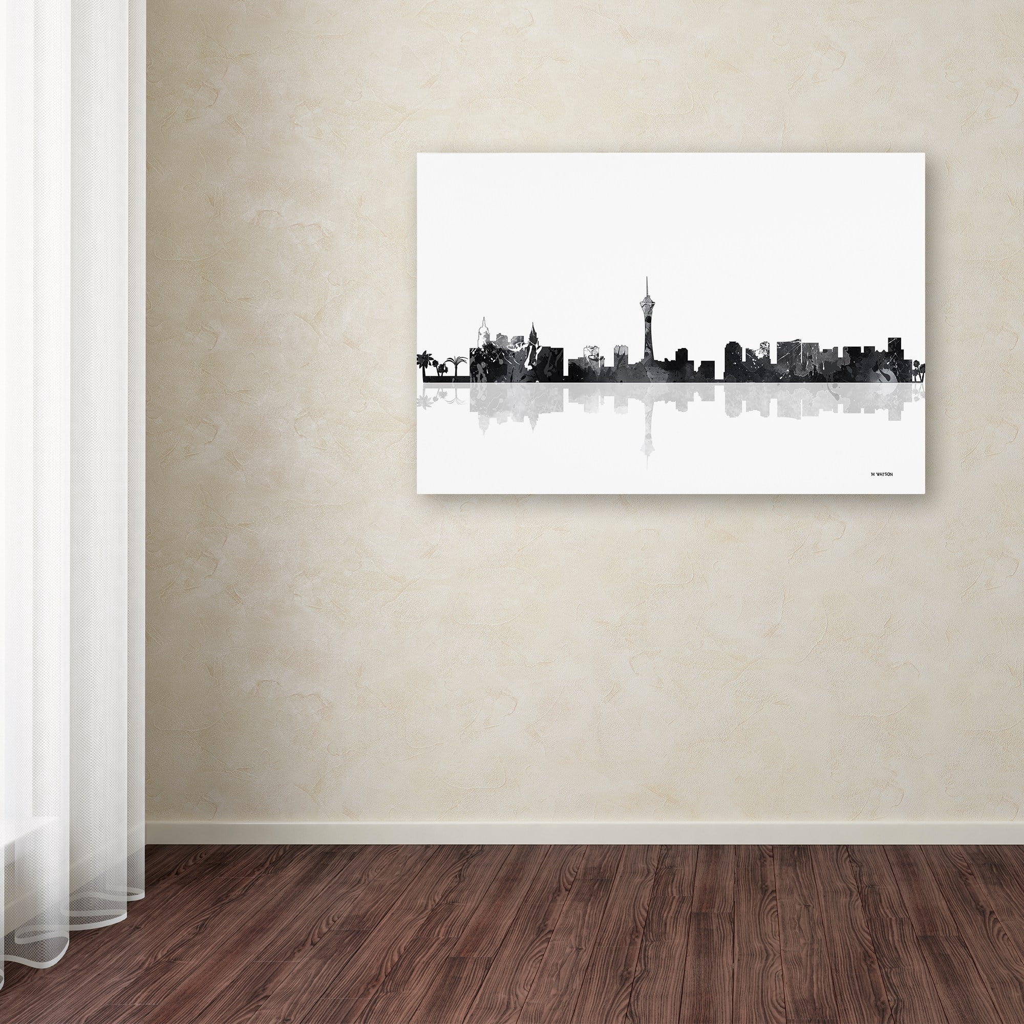 "Las Vegas Nevada Skyline BG-1" Canvas Art by Marlene Watson