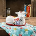 thumbnail image 2 of The Pioneer Woman Flea Market Red Decorated 6.5" Cow Butter Dish, 2 of 5