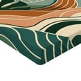thumbnail image 2 of Ambesonne Monstera Fitted Sheet, Abstract Landscape Boho, Queen Size, Evergreen Pale Seafoam, 2 of 3