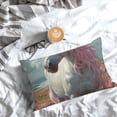 thumbnail image 5 of Yiaed Flower White Horse (2) Print Brushed Microfiber Envelope Pillowcases, Standard,Envelope Closure Pillow Cases(No pillow core)-16"x24", 5 of 6