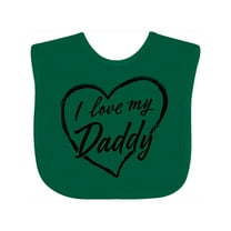 Inktastic I Love My Daddy in Black Chalk Heart Boys or Girls Baby Bib