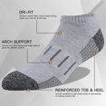 thumbnail image 2 of CAILDANL Mens Athletic Ankle Socks Moisture Wicking Cushion Running Low Cut Sock 6 Pack, 2 of 7