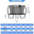 thumbnail image 5 of SENCHO GINSYTALIOR Tranpoline for Kids and Adults, 12FT Tranpoline with Curved Poles Reinforced Enclosure & Safety Net, Heavy Duty Tranpolines Outdoor Recreational Tranpolines, 5 of 7