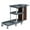 Gray, variant on EastVita Commercial Janitorial Cleaning Carts on Wheels 3-Shelf 200 lbs with PVC Bag and Cover for Housekeeping