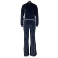 thumbnail image 5 of Seyurigaoka Solid Color Stand Collar Long Sleeve Tops with Zipper + Long Pants, 5 of 7