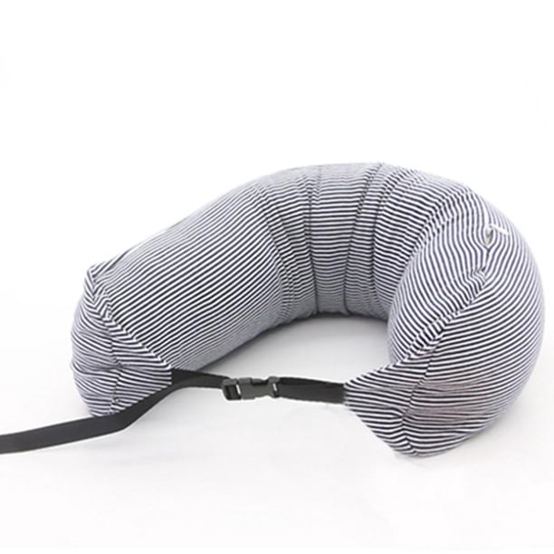Amortiguador en apariencia De U en apariencia De Apoyo Del Cuello Del Apoyo De La Cabeza De Las Partículas De Espuma Cojín Del Coche Del Aeroplano Negro Colco Almohada de viaje en forma de U
