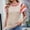 Beige, variant on QUNYINEY Casual Women's Tops Crew Neck Colorblock Short Sleeve Sweater Pullover Knit Loose Tops