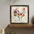thumbnail image 2 of Paintings Art Prints :  Rustic Flowered Rooster Wooden Art Prints Wall Art, Chicken & Farm Artwork, Multicolored Flower Design , Rooster Prints Modern Artwork on Stretchedfor Living Room, 2 of 8
