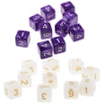 thumbnail image 1 of Juego de Dados Acrílicos de 20 Piezas, Accesorios de Juego de Cartas de de 16 Mm para Mazmorras Y Dragones Blanco y morado Macarena Juegos de rol Dados, 1 of 7