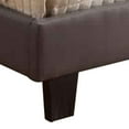 thumbnail image 2 of Benjara Leatherette Platform Style California King Bed with Tapered Block Feet,Gray, 2 of 5