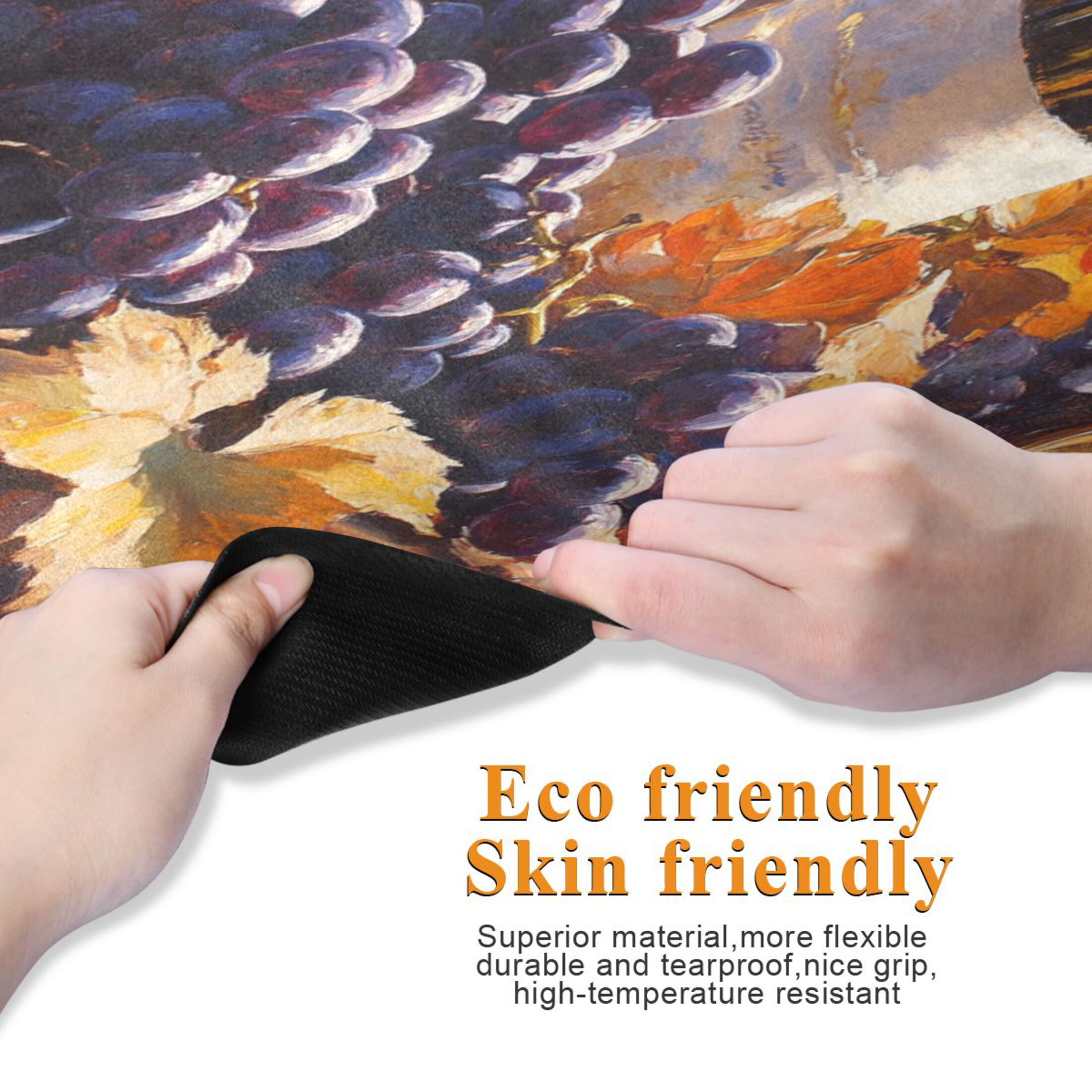 BZSMCE Yoga Mat Women Wine and Grape Painting Fitness Mat