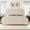 Beige (reduced version), variant on Queen Size Velvet Bed Frame, 50.2" Tall Headboard & Footboard, Upholstered Platform Queen Bed Frame with Nailhead Trim, No Box Spring Needed, Noise Free, Solid Wooden Slats, Beige