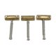 thumbnail image 2 of 2x de 3 sillines de puente de guitarra fija de latón de Vintage para eléctrica piezas de repuesto perfke 3 sillines de puente de latón., 2 of 9