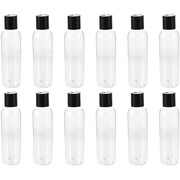 OFFIGAM 12pcs Portable Empty Bottles With Disc Caps Refillable Lotion Bottles For Travel And For Liquids And Cosmetics