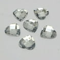 thumbnail image 3 of U8MO 100 Clear Acrylic Faceted Heart Flatback Rhinestone Gems Beads 16X16mm No Hole, 3 of 6