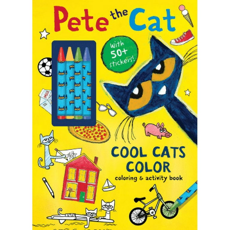 2 pack) Pete The Cat Coloring Book with Crayons - Walmart.com