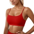 thumbnail image 2 of Lixiuxyad Women's Yoga Bra With Removable Pads For Running Fitness Workout Seamless Comfort Support Activewear Sports Top,Bras for Women Red L, 2 of 7