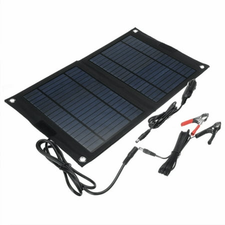 

Portable Foldable Solar Panel Kit Solar Charger with Controller Output to Charge Camping Trailer Emergency Power