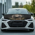 thumbnail image 2 of Uorisanigo Cool Wolf Car Cover Elastic Fabrics Car Hood Protector Breathable Stretchable Cover Car Hood Cover Protector for Car Hood Decoration and Protection Car Accessories, 2 of 7