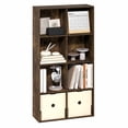 thumbnail image 2 of Furinno LUDER 8-Cube Open Shelves Bookcase. 9.5 x 24.6 x 47. Amber Pine, 2 of 8
