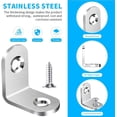 thumbnail image 2 of 40PCS (20mmx20mm) L Bracket Corner Brace Sets, soporte de esquina de acero inoxidable, soporte de ángulo recto de 90 grados, soportes de metal L para muebles de madera, 2 of 5