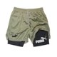thumbnail image 3 of Pantalones cortos de entrenamiento para correr para hombre, Shorts de compresión con bolsillo para el teléfono, ropa deportiva atlética, estampado 2 en 1, 3 of 5