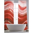 thumbnail image 5 of Abstract Fluid Art Sheer Curtains 96 Inches Long 2 Panels Retro Red Gradient Oil Painting Light Filtering Semi Sheer Window Curtains Drapes for Bedroom Living Room 52"x96", 5 of 7