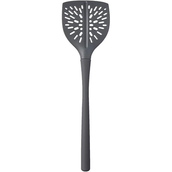 Tovolo Ground Meat Tool with Grease-Draining Perforations and Tapered Edge, Charcoal
