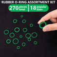 thumbnail image 2 of Kit de juntas tóricas de 270 piezas, tamaño 18, para reemplazo de aire acondicionado hidráulico, buen sellado en accesorios de riego para puertas, ventanas, electrodomésticos, cojinetes, bombas, 2 of 5