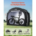 thumbnail image 5 of VEVOR Bike Storage Tent, 3 to 4 Bikes, Outdoor Spacious Bike Storage Tent with Ventilated Window, Waterproof Easy-to-Install Bike Tent with High Strength Fiberglass & Dual Zippers, Fit for Bicycle, 5 of 9