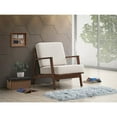 thumbnail image 5 of Omax Decor Jasper Solid Wood and Fabric Upholstered Accent Armchair in Beige, 5 of 8